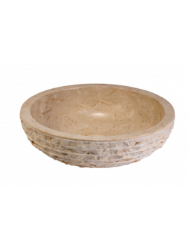 Lavabo nadgradni LILU ROUGH fi500x150 mermerni WS26